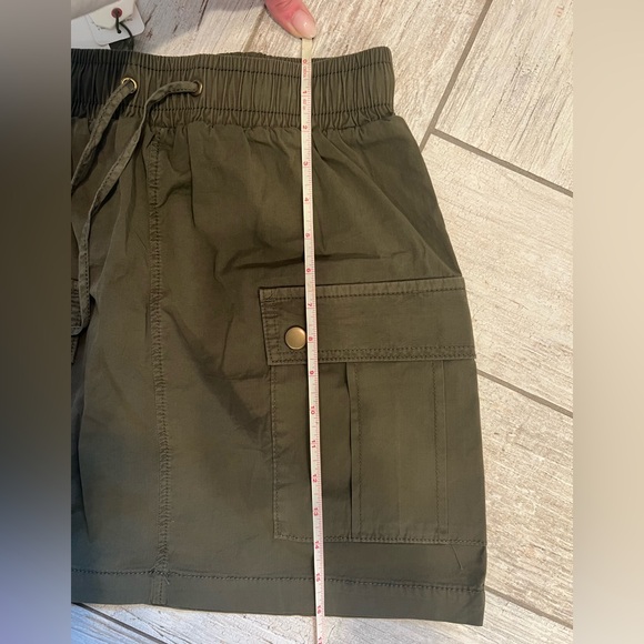 Evereve Dark Green cargo skirt with drawstring casual comfort - Picture 3 of 10